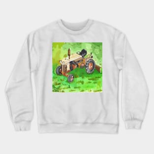 Artistic illustration of a antique Case tractor. Crewneck Sweatshirt